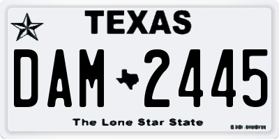 TX license plate DAM2445
