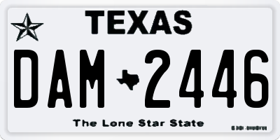 TX license plate DAM2446