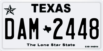 TX license plate DAM2448