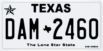 TX license plate DAM2460
