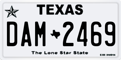 TX license plate DAM2469