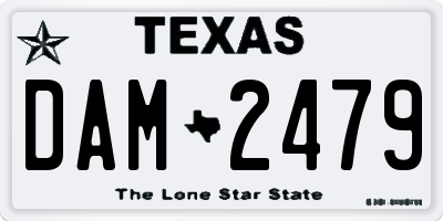 TX license plate DAM2479