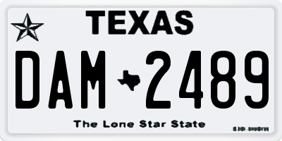 TX license plate DAM2489