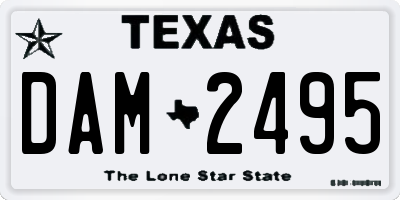 TX license plate DAM2495