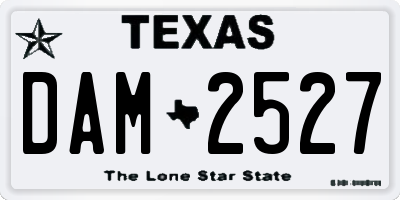 TX license plate DAM2527