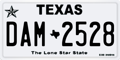 TX license plate DAM2528
