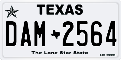 TX license plate DAM2564