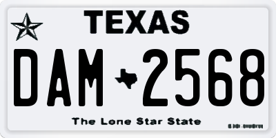 TX license plate DAM2568