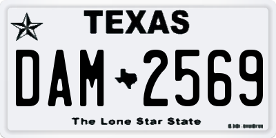 TX license plate DAM2569