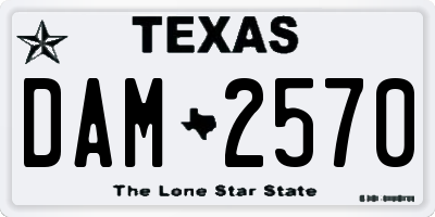 TX license plate DAM2570