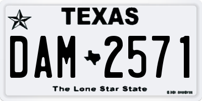TX license plate DAM2571