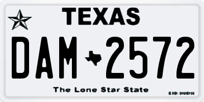 TX license plate DAM2572