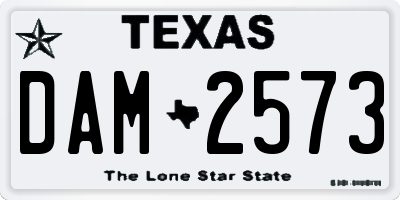 TX license plate DAM2573
