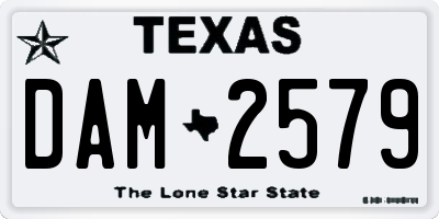 TX license plate DAM2579