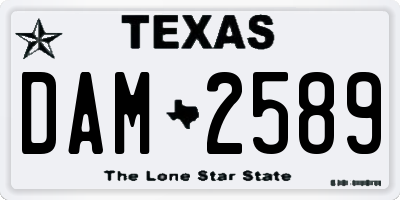 TX license plate DAM2589