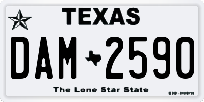 TX license plate DAM2590