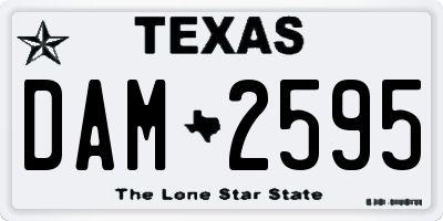 TX license plate DAM2595