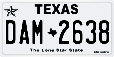 TX license plate DAM2638