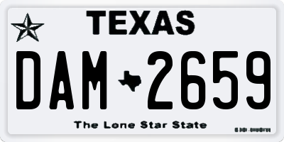 TX license plate DAM2659
