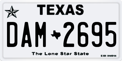 TX license plate DAM2695