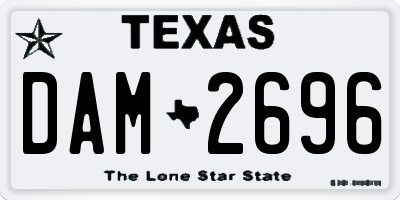 TX license plate DAM2696
