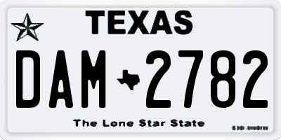 TX license plate DAM2782