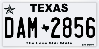 TX license plate DAM2856