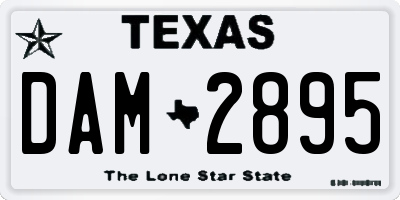 TX license plate DAM2895