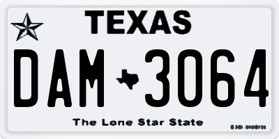 TX license plate DAM3064