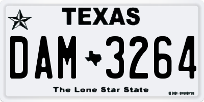 TX license plate DAM3264