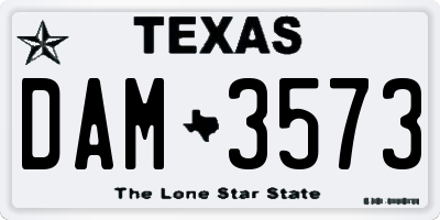 TX license plate DAM3573