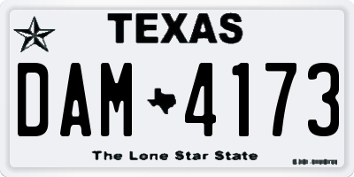 TX license plate DAM4173