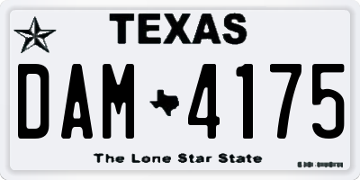 TX license plate DAM4175