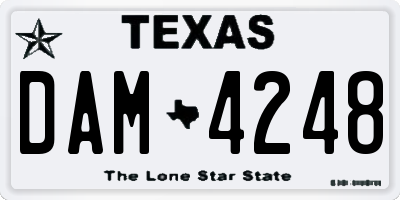 TX license plate DAM4248