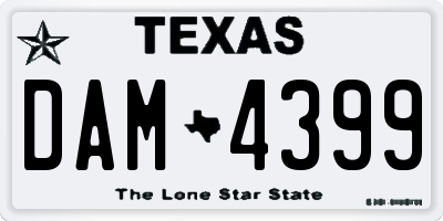 TX license plate DAM4399