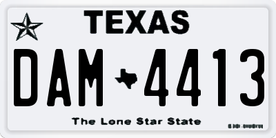 TX license plate DAM4413