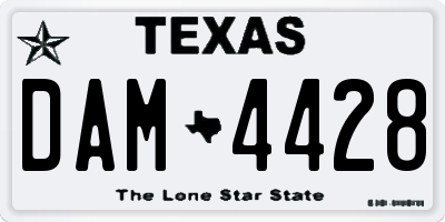 TX license plate DAM4428