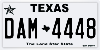 TX license plate DAM4448