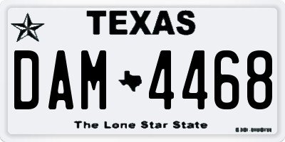 TX license plate DAM4468