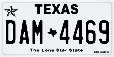 TX license plate DAM4469