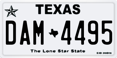 TX license plate DAM4495
