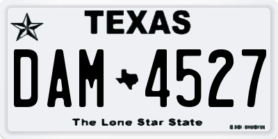 TX license plate DAM4527