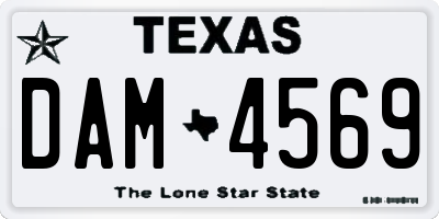TX license plate DAM4569