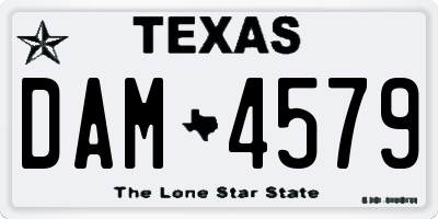 TX license plate DAM4579