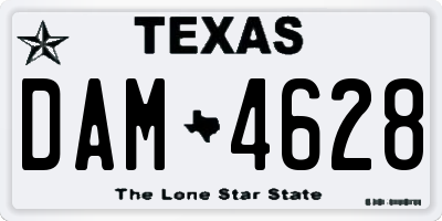 TX license plate DAM4628