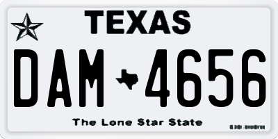 TX license plate DAM4656