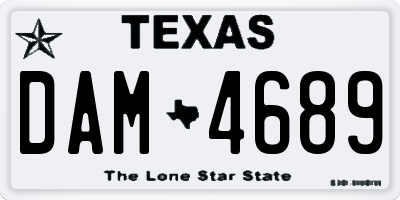 TX license plate DAM4689