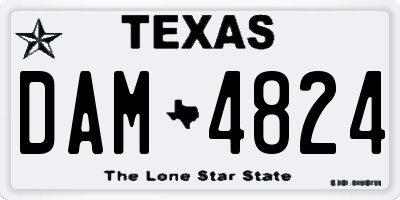 TX license plate DAM4824