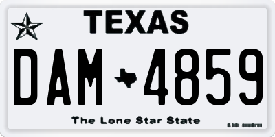 TX license plate DAM4859