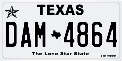 TX license plate DAM4864